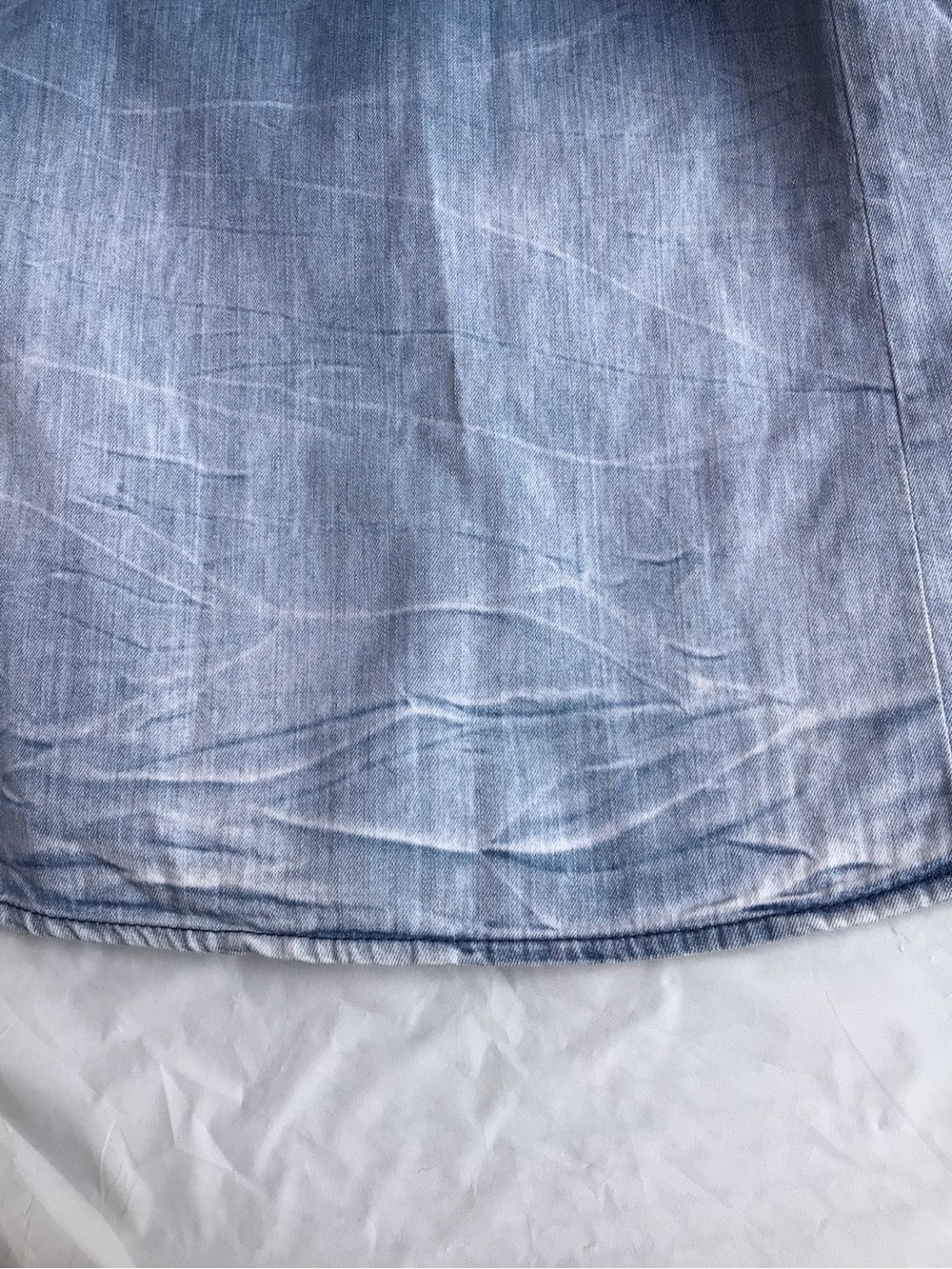 American Eagle Outfitters Faded Blue Denim Shirt - Picture 11 of 11